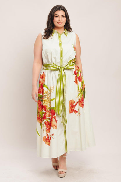 Spring Heirloom Woven Midi Dress view 8