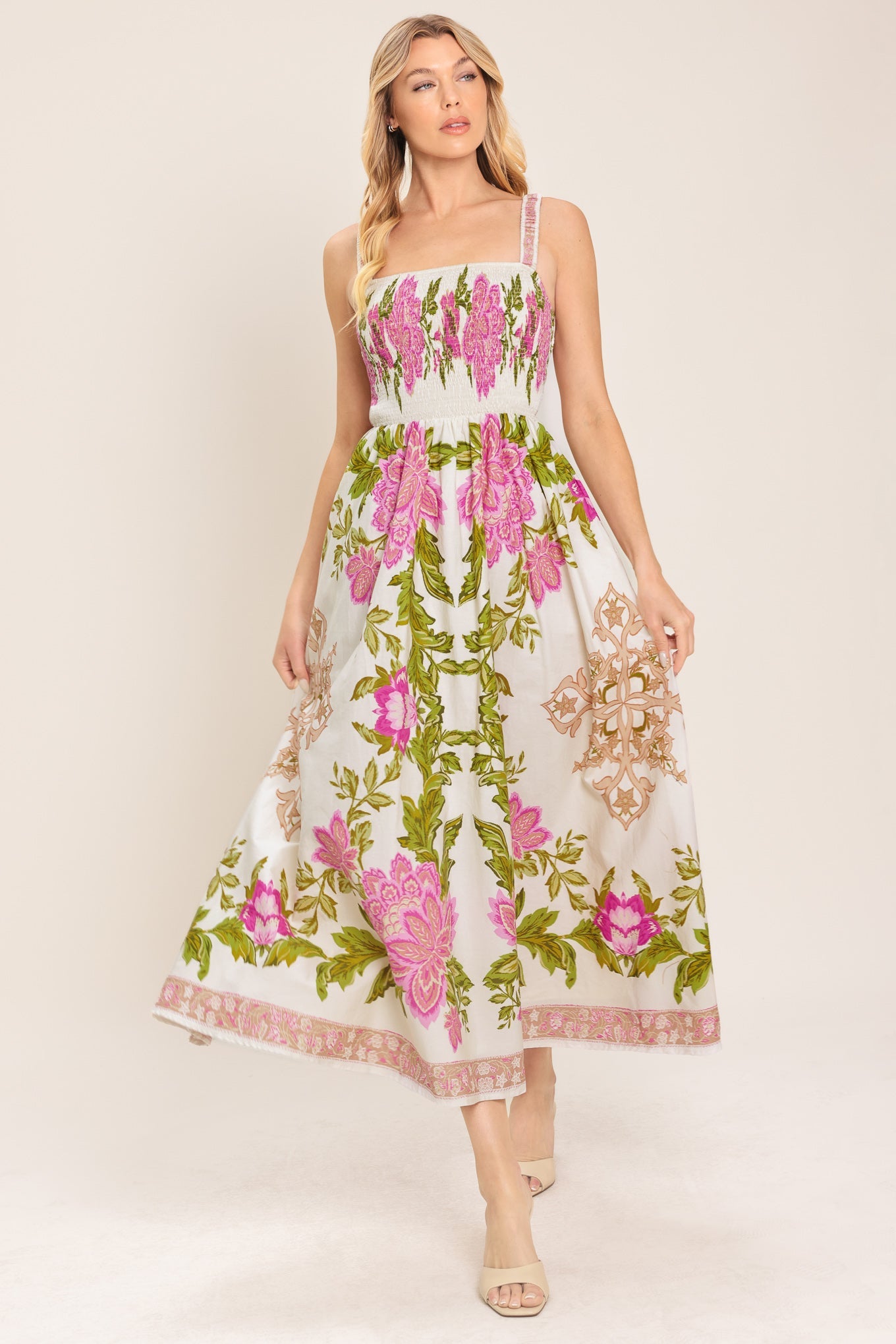 Springtime in Paris Woven Midi Dress BLUE (dress) - spring in paris dress, springtime in paris dresses, - shop at us.meeeshop