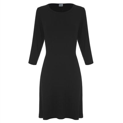 Spun Bamboo Women's A-line Bamboo Viscose Dress in Black in Small view 4 - Spun Bamboo Clothing
