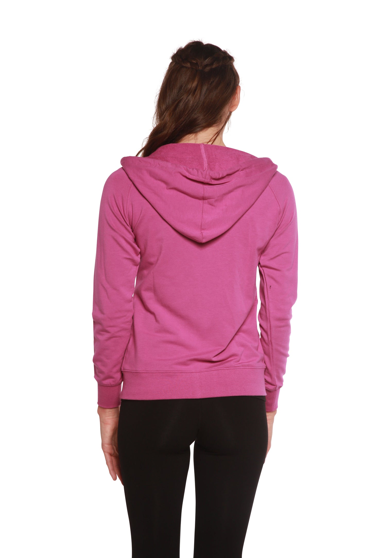 Spun Bamboo Women's Bamboo French Terry Zip Hooded Sweatshirt in Small view 10 - Spun Bamboo Shirt (top)