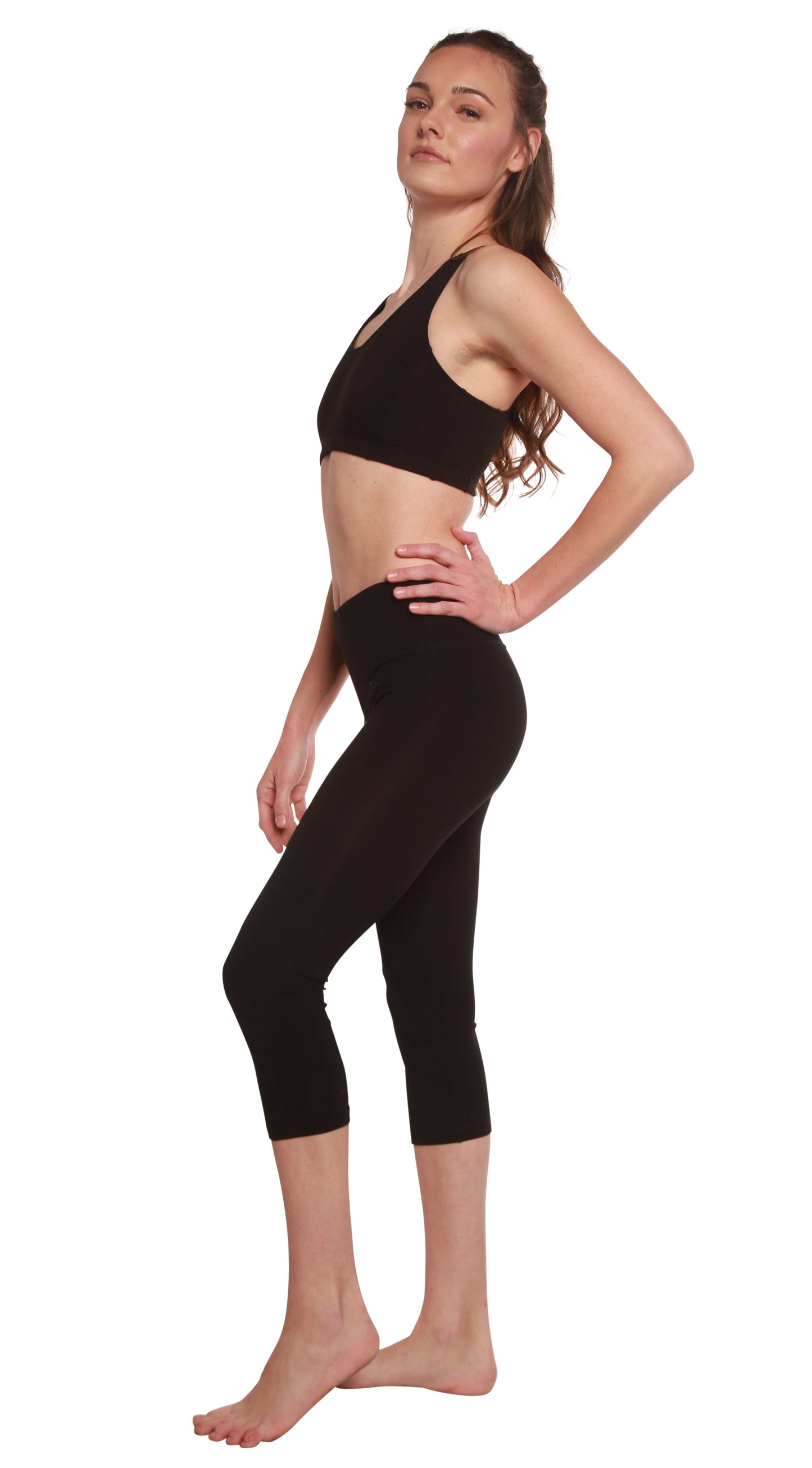 Spun Bamboo Women's Bamboo Viscose/cotton Capri Style Leggings in Large view 5 - Spun Bamboo Clothing (bottom)
