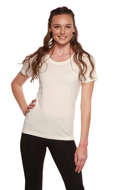 Spun Bamboo Women's Bamboo/cotton Short Sleeve Scoop Neck T-shirt in Large view 12 - Spun Bamboo Clothing (top)