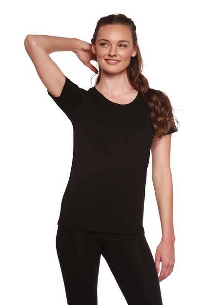 Spun Bamboo Women's Bamboo/cotton Short Sleeve Scoop Neck T-shirt in Medium view 6 - Spun Bamboo Clothing (top)