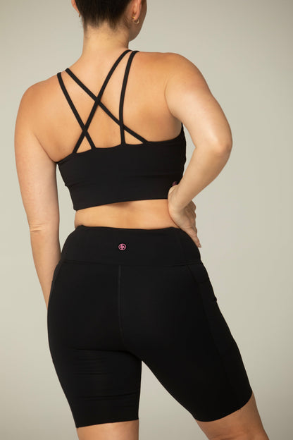 Stardust Sculpt Biker Shorts – Ultra-soft Performance with Functional Pockets - MeeeShop Women's Fashion