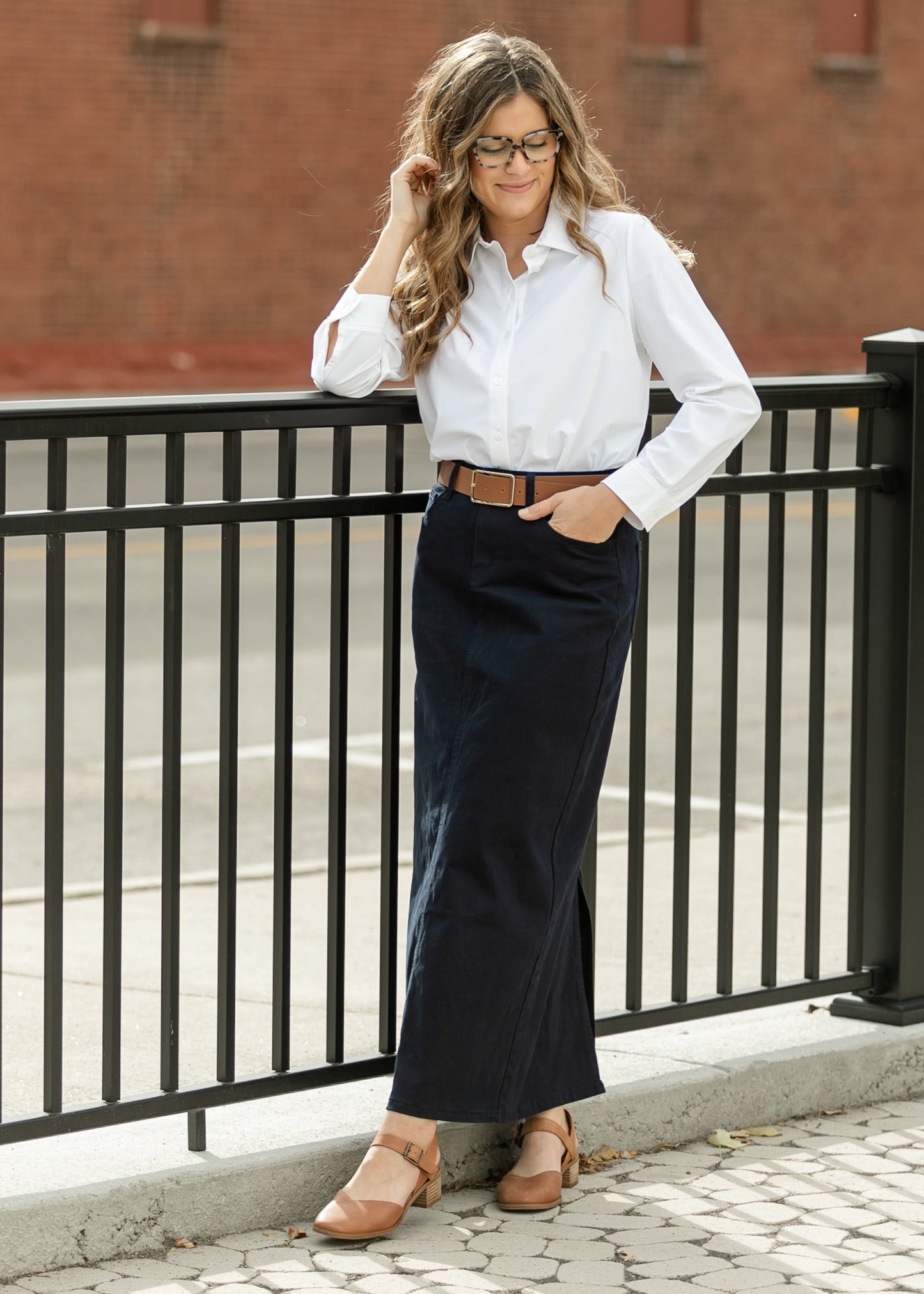 Stella Navy Maxi Denim Skirt in 2 - Stella Nova Navy Skirt (dress)
