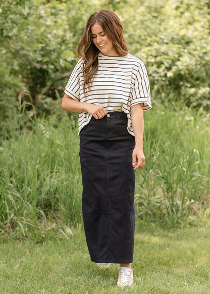 Stella Navy Maxi Denim Skirt in 4 view 2 - Stella Nova Navy Skirt (dress)
