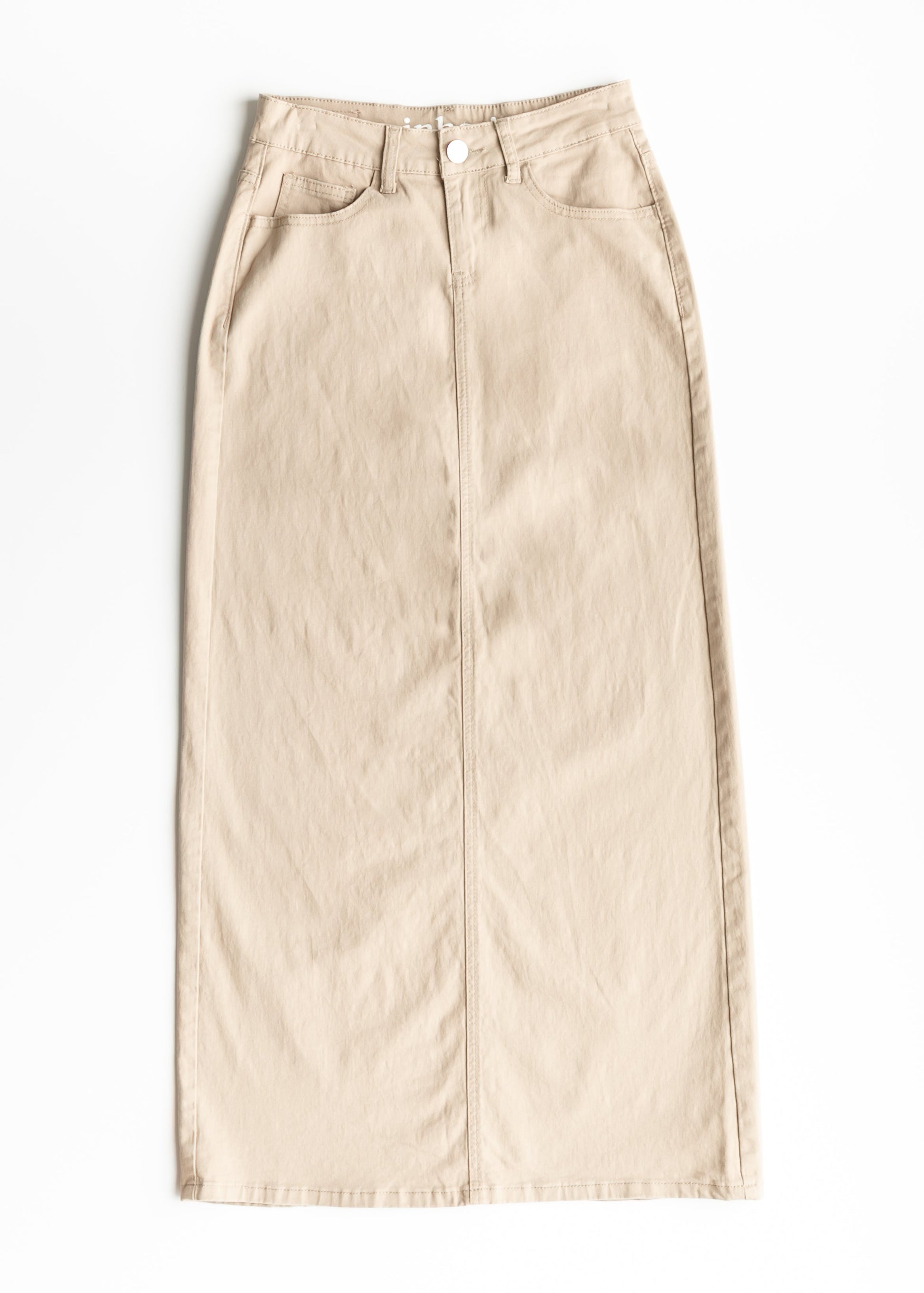 Stella Simply Taupe Denim Maxi Skirt in 18 view 9 (dress)