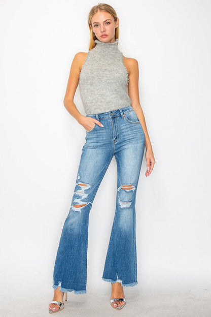 Stellar High Rise Flare Jeans in 5 (26) view 5 - High-Waisted - Stella High Rise Jeans (bottom)