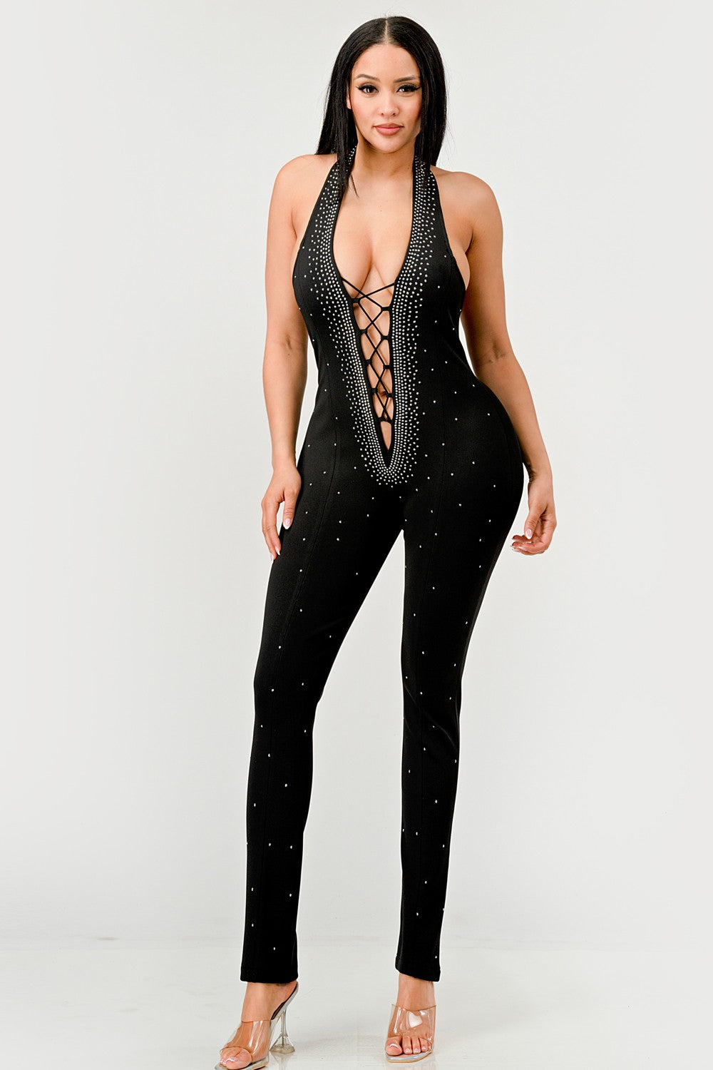 Stellar Strut Jumpsuit in Black (one-piece)
