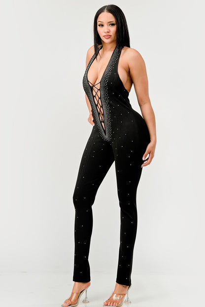 Stellar Strut Jumpsuit in Black view 3 (one-piece)