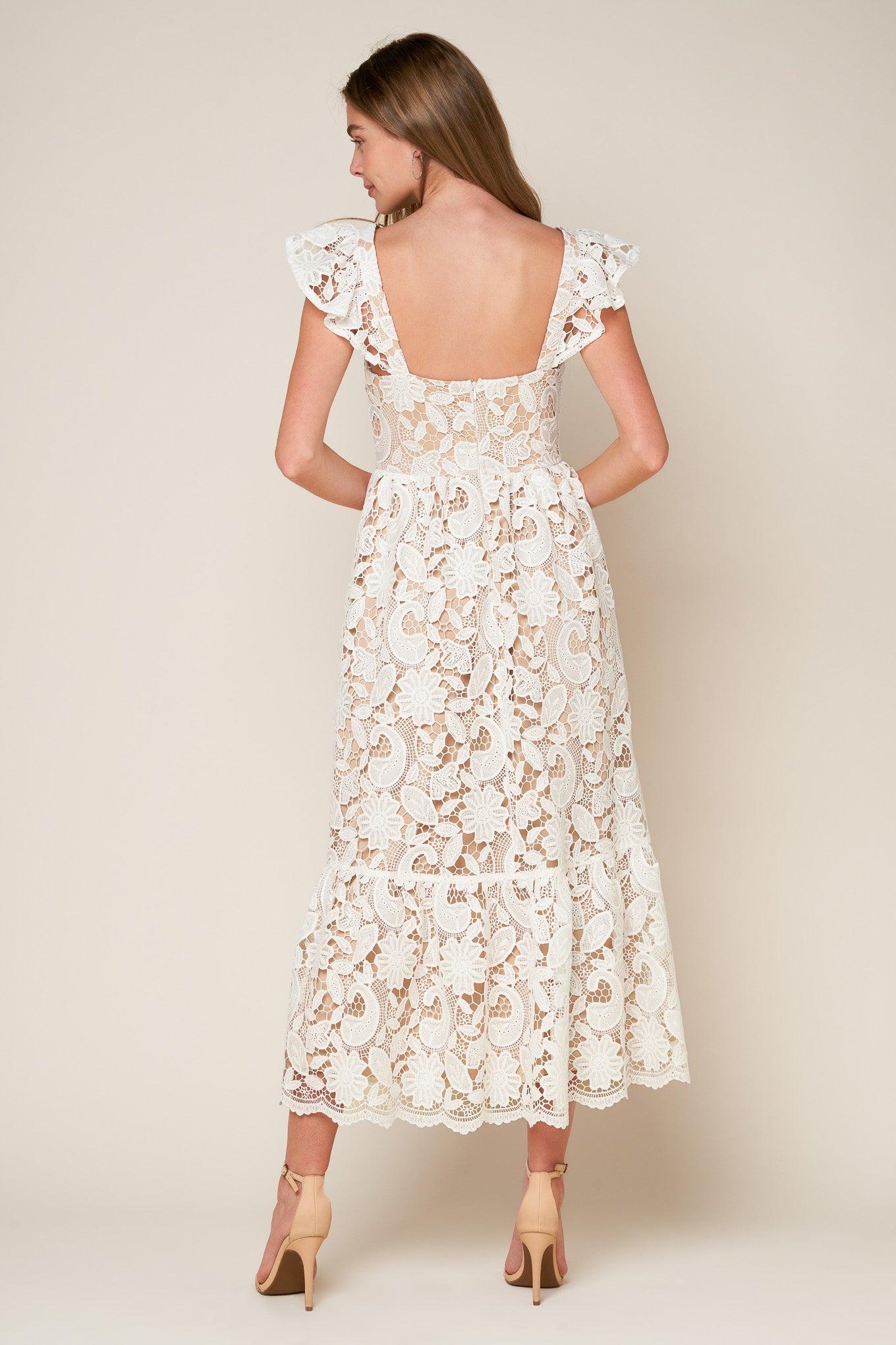 Still Thinking Lace Midi Dress view 10 - Still Thinking Shirt
