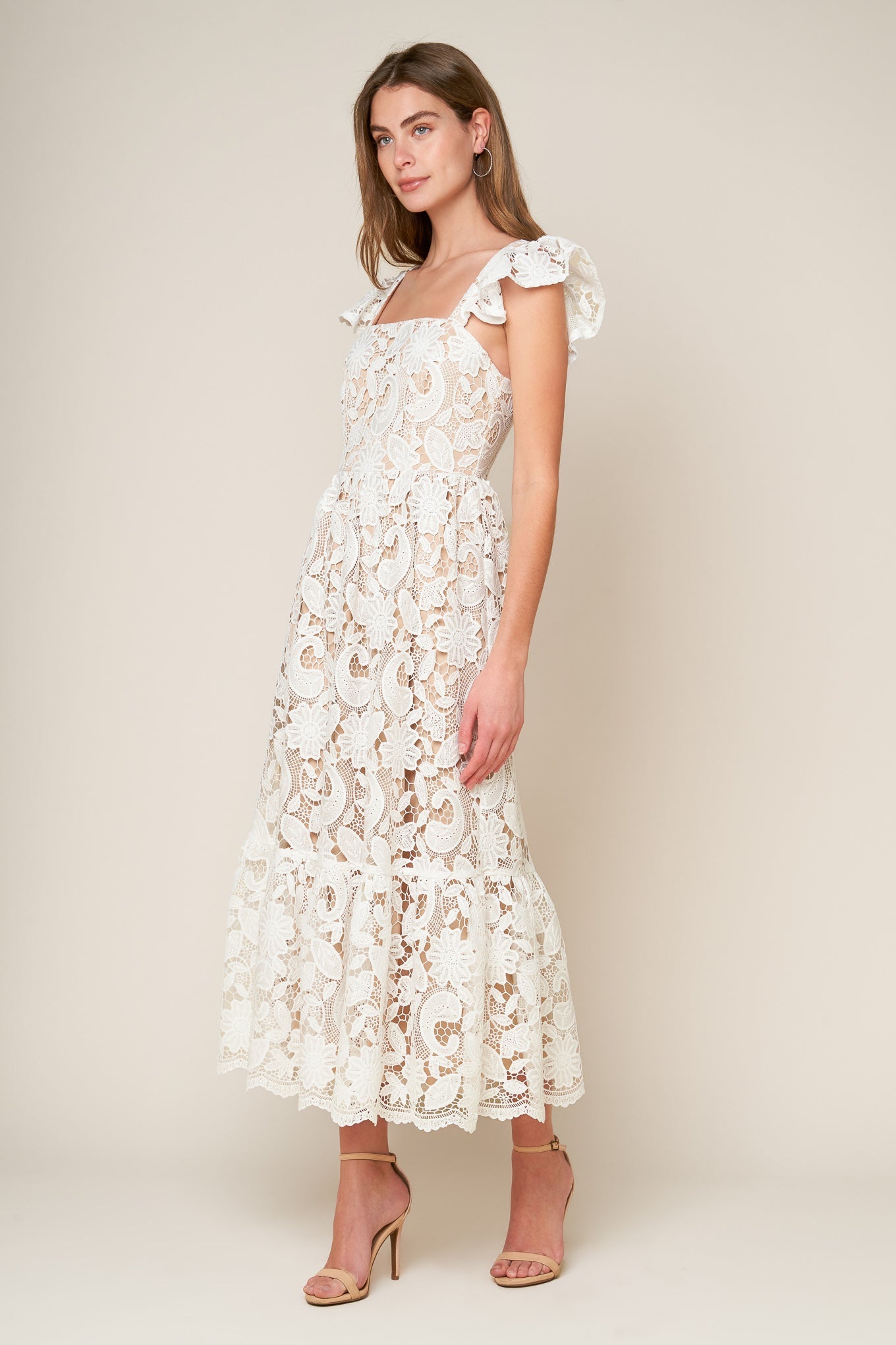 Still Thinking Lace Midi Dress view 8 - Still Thinking Shirt