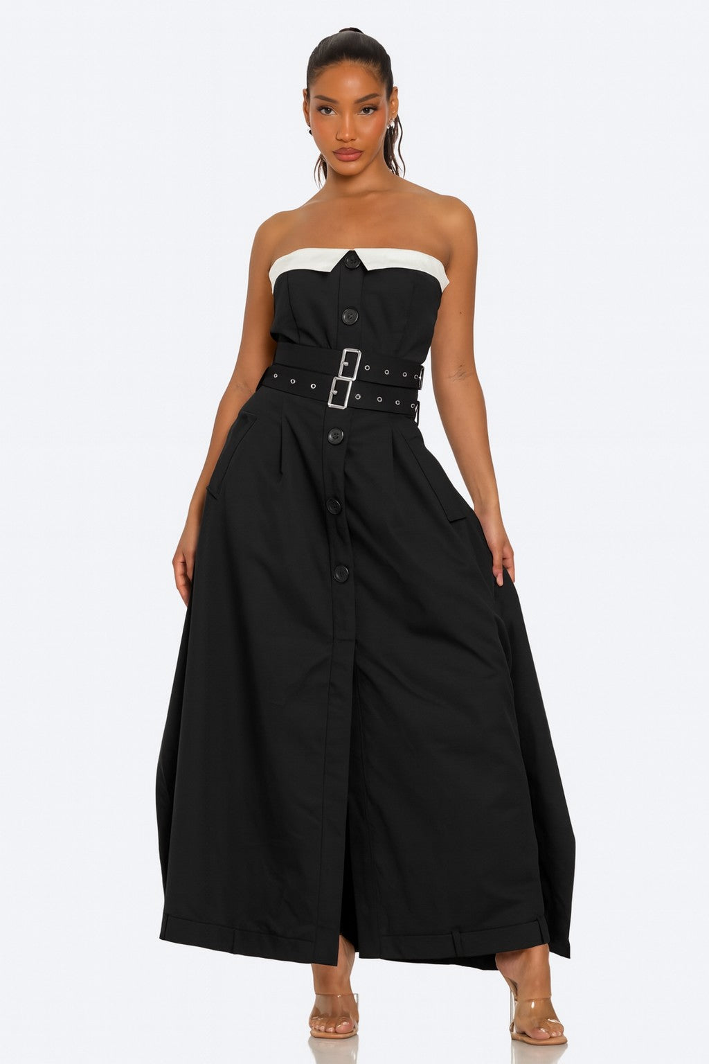 Strapless Belted Trench Maxi Dress S (dress) - strapless belted dress zara, maeve strapless belted dres - shop at us.meeeshop