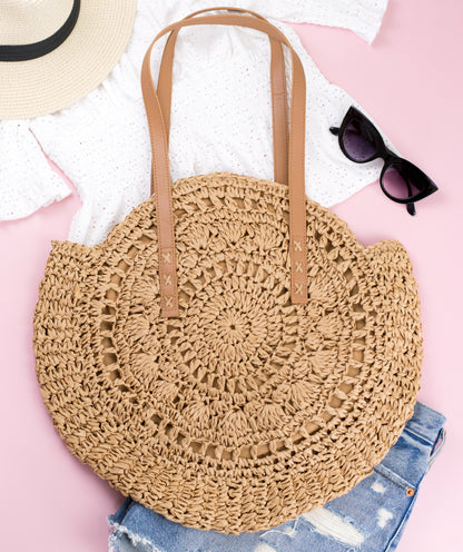 Straw Circle Tote view 13 - Straw Circle Bag