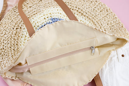Straw Circle Tote view 8 - Straw Circle Bag
