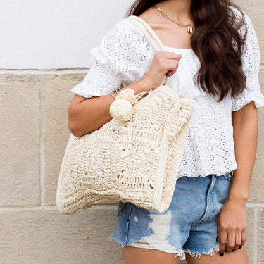 Straw Traveler Tote view 6 - Straw Traveler Tote By Hat Attack (bag)