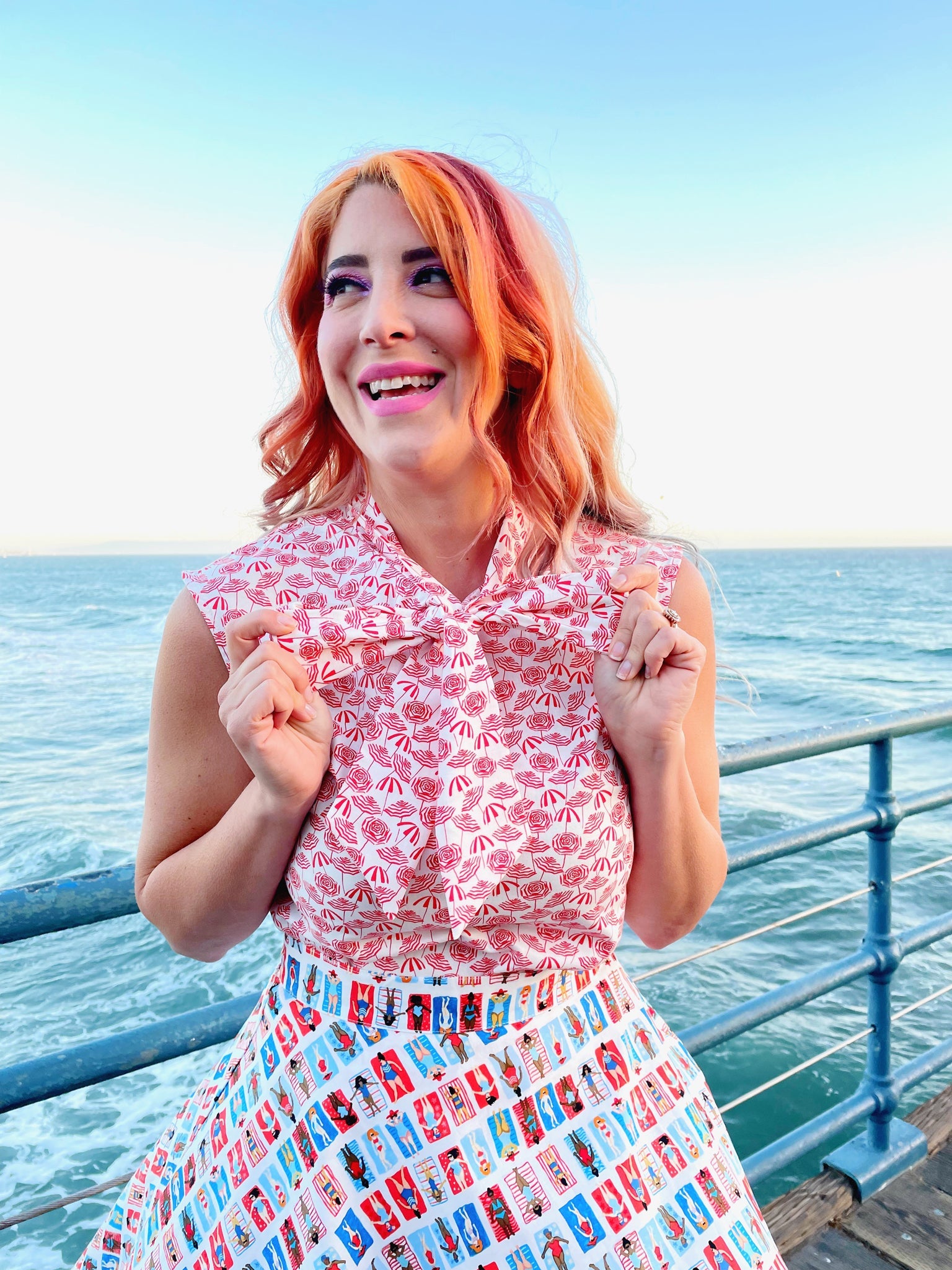 Sunny Days Skater Skirt in L view 4 - Sunny Days Floral Mini Skirt Set