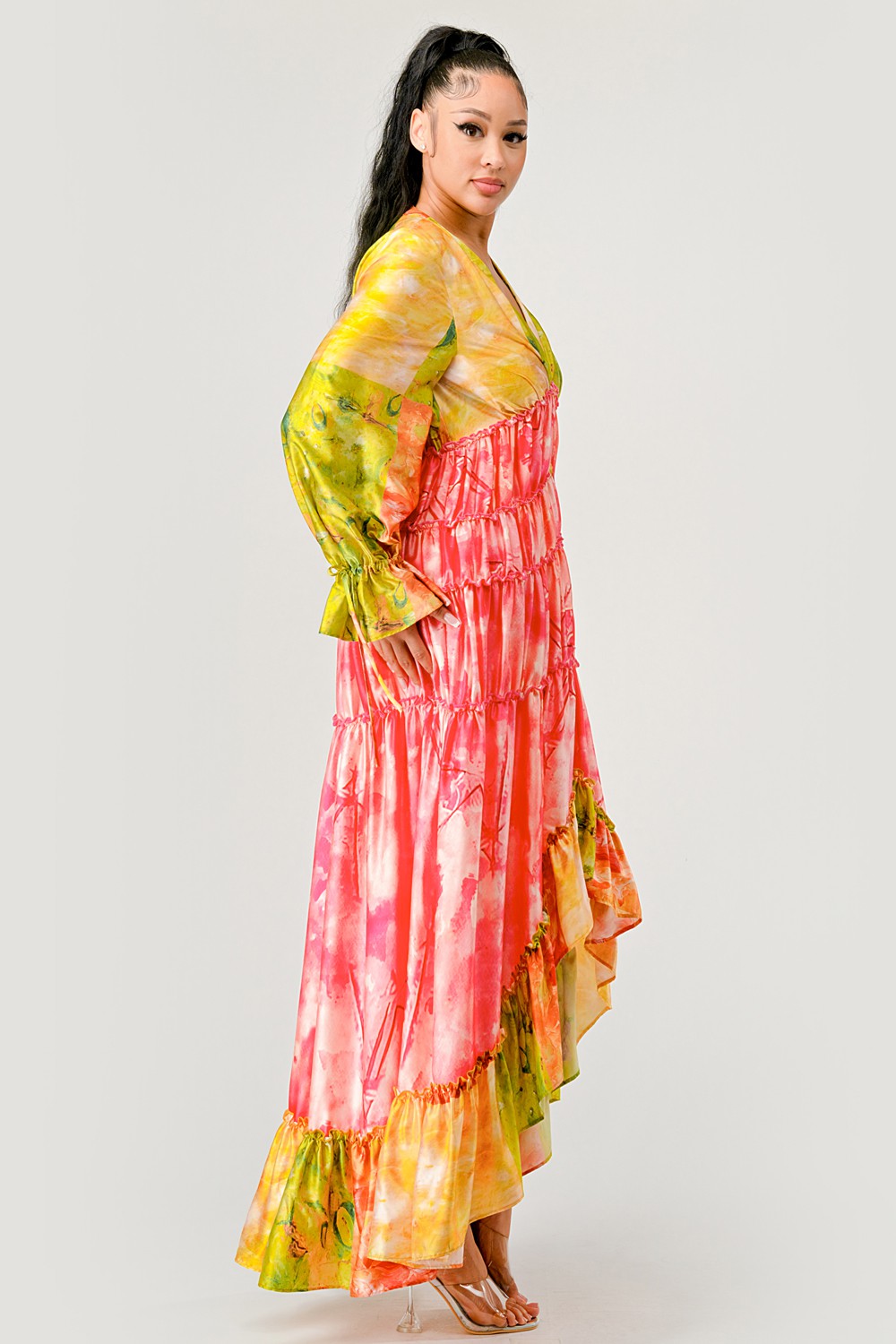 Sunset Breeze Tiered Maxi Dress view 5 - Sunset Breeze Outfit