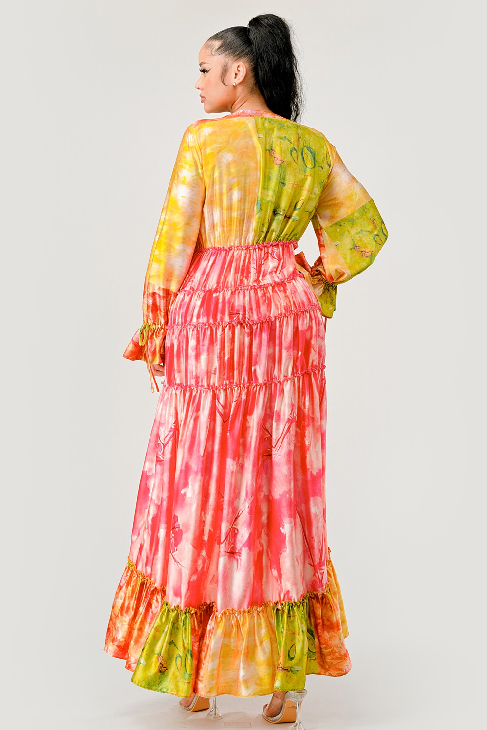 Sunset Breeze Tiered Maxi Dress view 6 - Sunset Breeze Outfit
