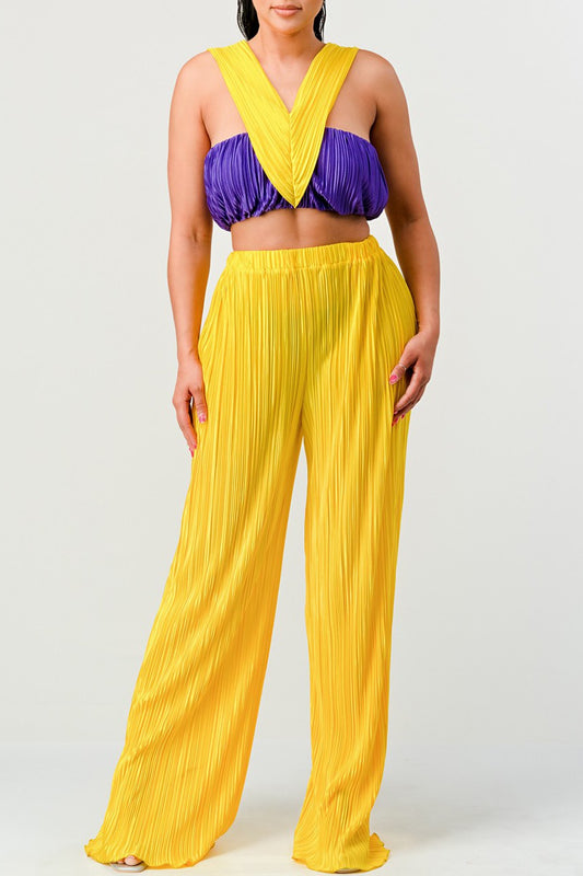 Sunset Fiesta Two-piece Set in Small - Sunset Set Festival (one-piece)