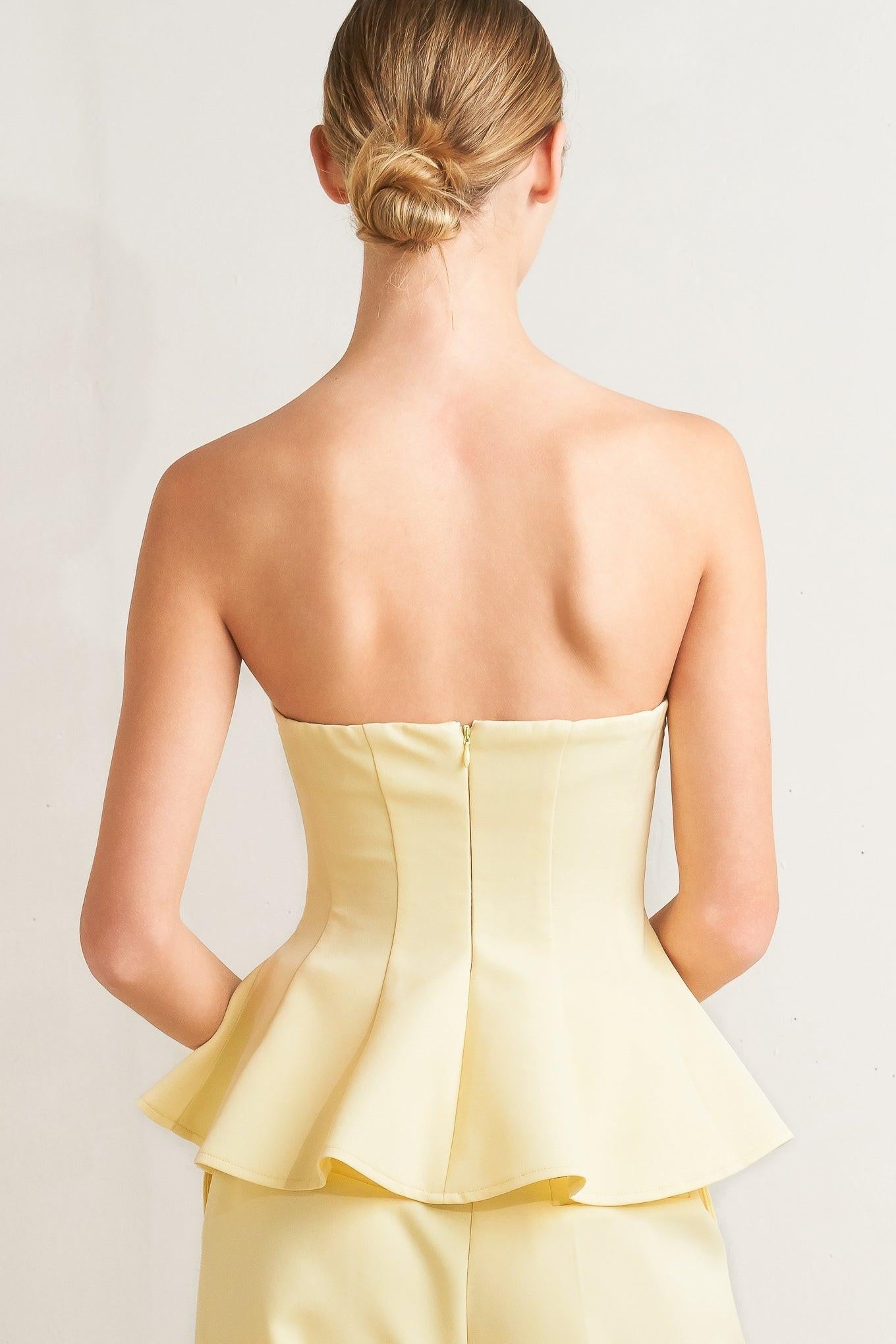 Sunshine Dream Woven Top in YELLOW view 3 - Sunshine Daydream Topsail Beach