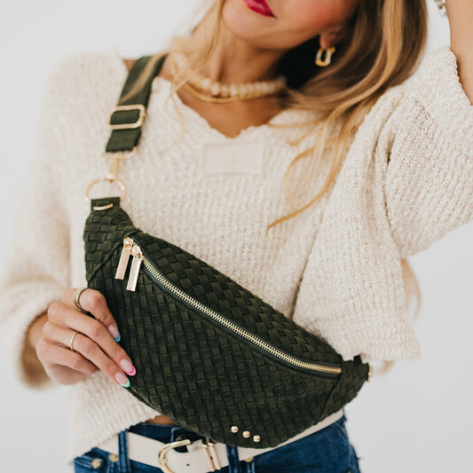 Susie Suede Bum Bag in Oat - Susan Suede Bag