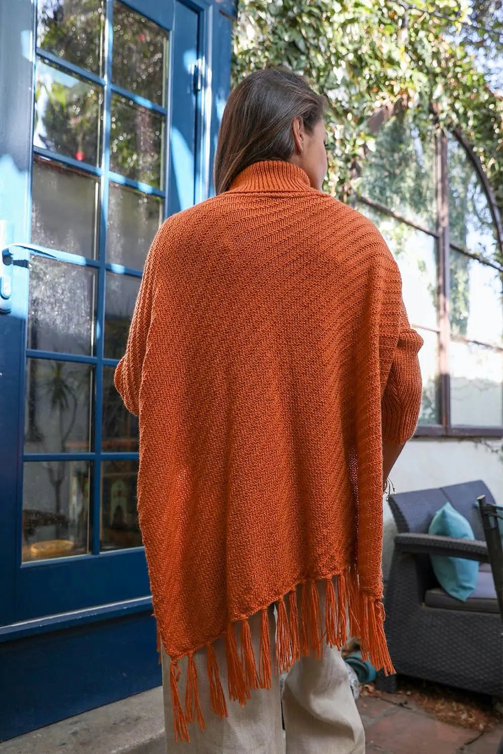Sweater Weather Roll-neck Poncho - MeeeShop Women's Fashion