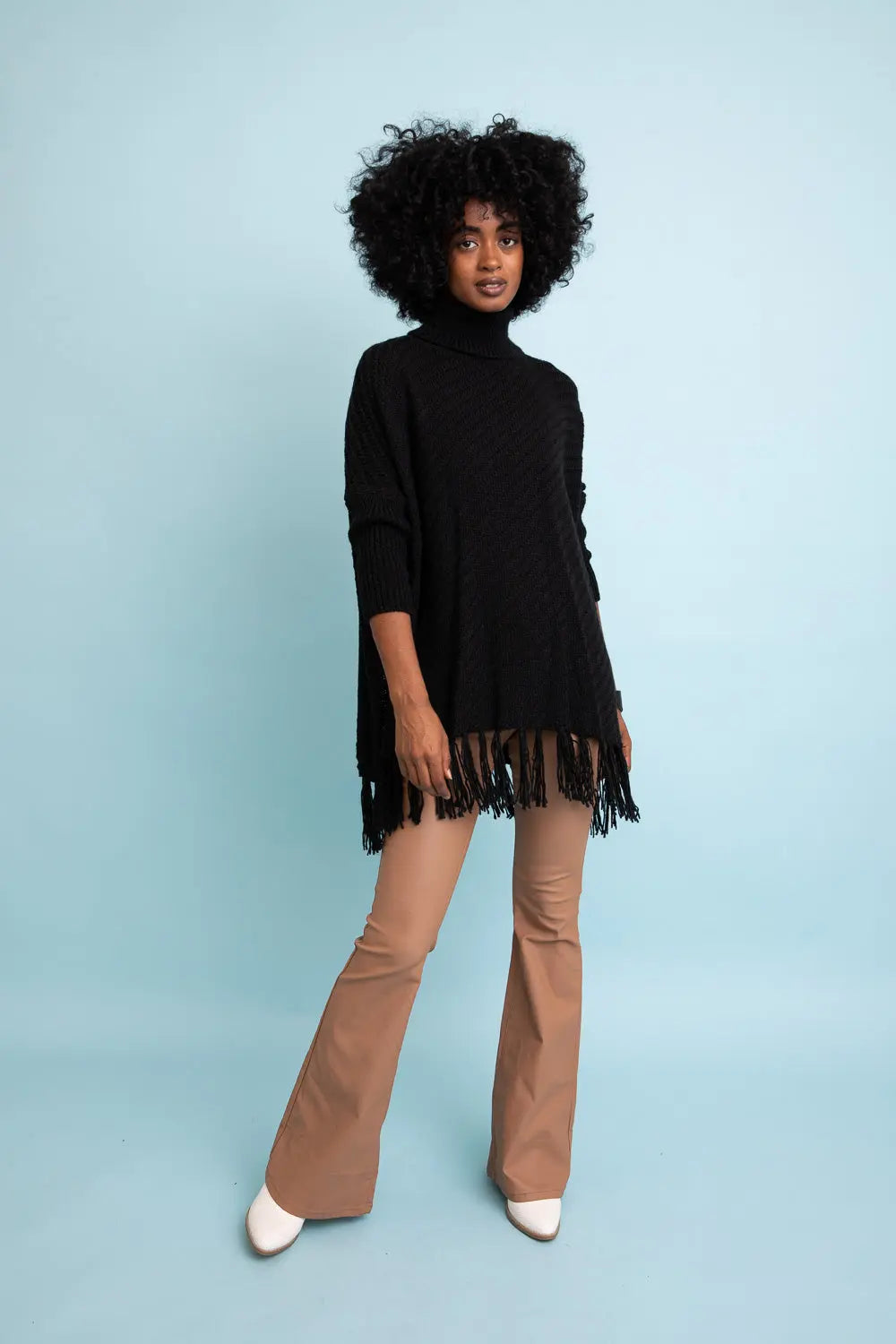 Sweater Weather Roll-neck Poncho - MeeeShop Women's Fashion