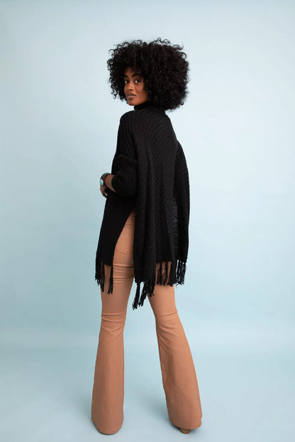 Sweater Weather Roll-neck Poncho - MeeeShop Women's Fashion