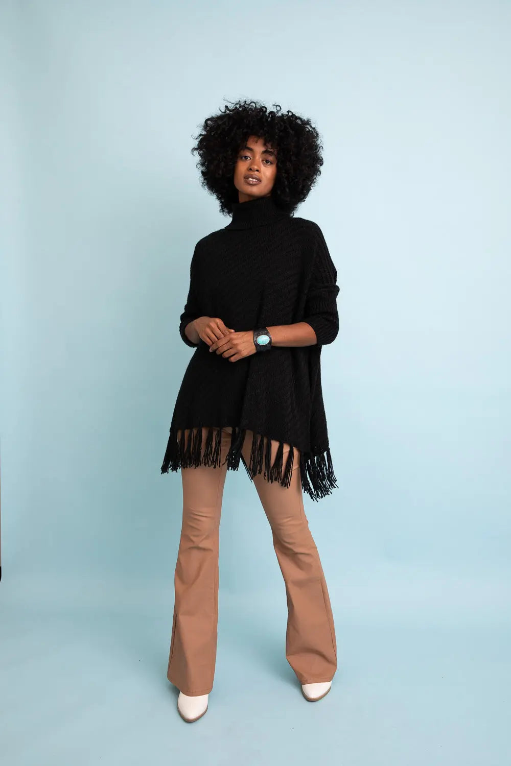 Sweater Weather Roll-neck Poncho - MeeeShop Women's Fashion