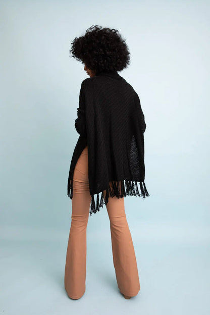 Sweater Weather Roll-neck Poncho - MeeeShop Women's Fashion
