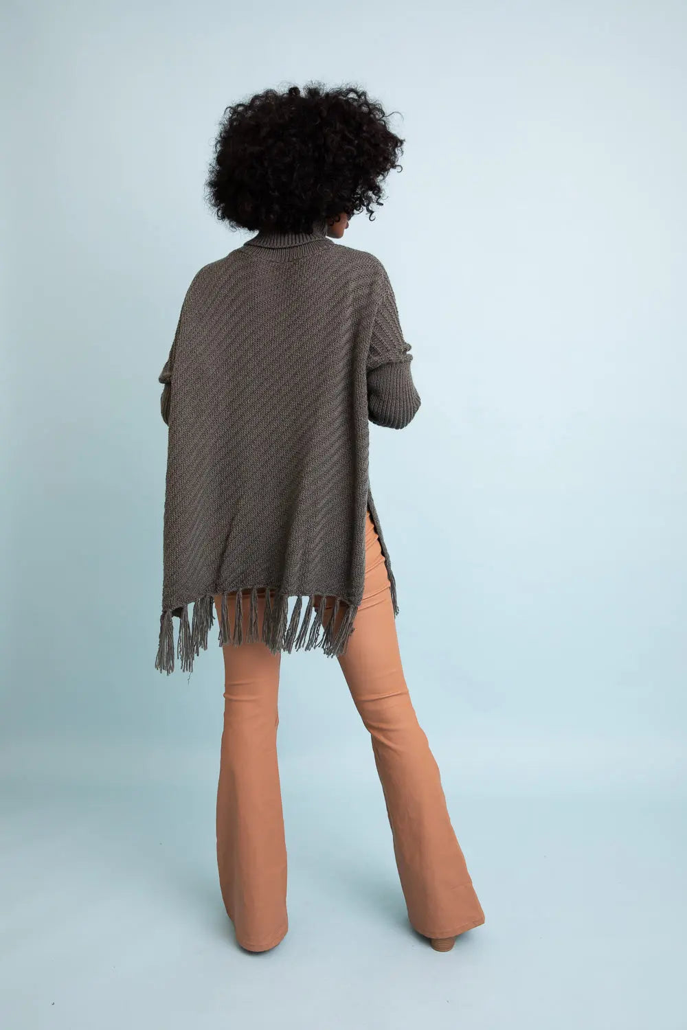 Sweater Weather Roll-Neck Poncho