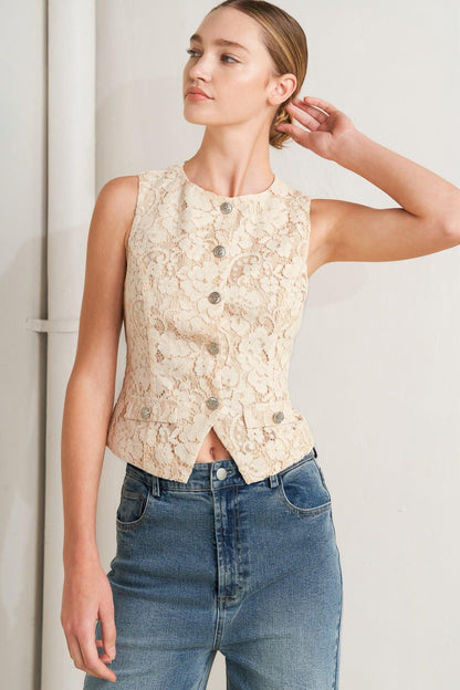 Sweet but Strong Woven Vest view 11 (top)