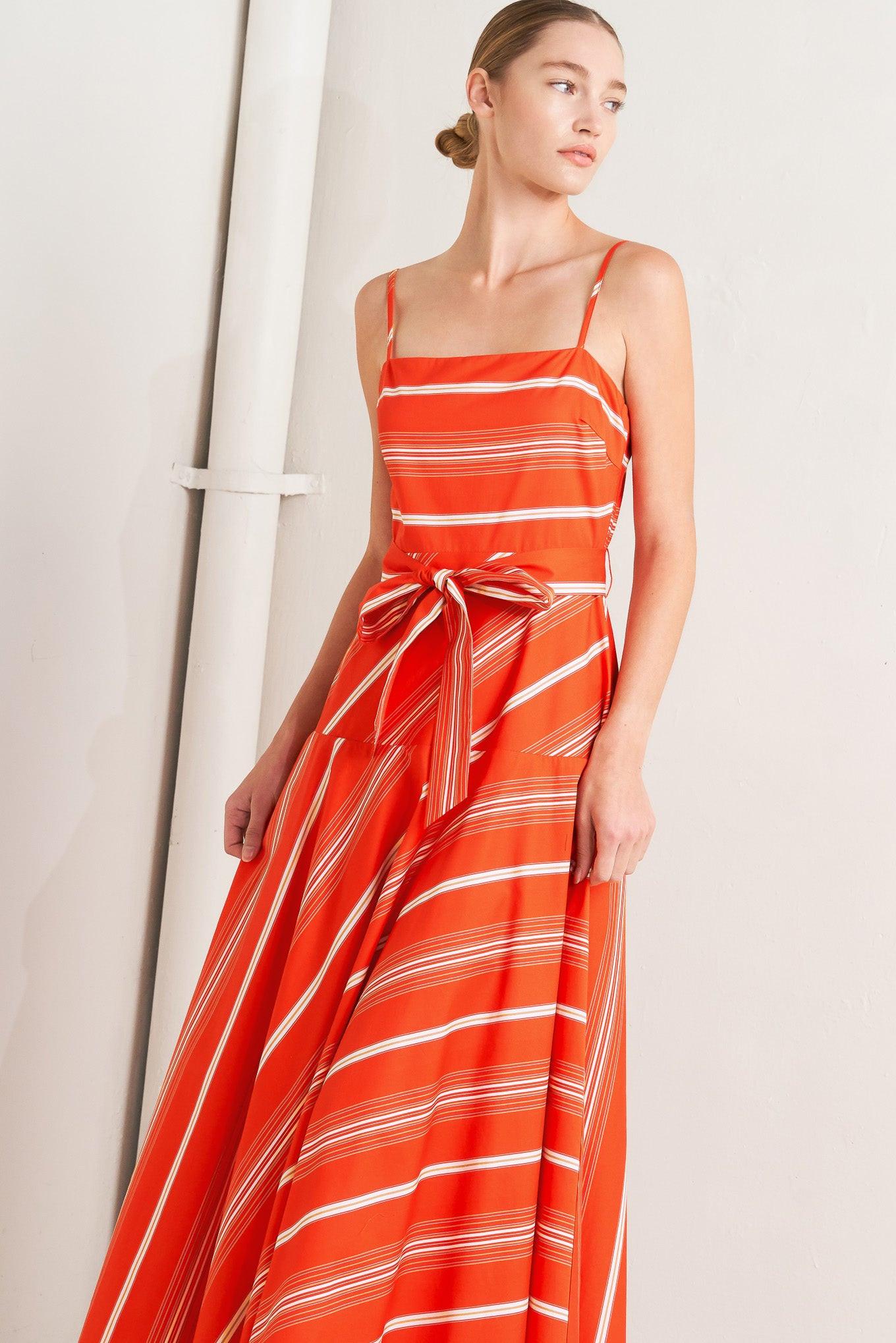 Sweet Escape Stripe Woven Midi Dress view 7 - Sweet Escape Dress Windsor