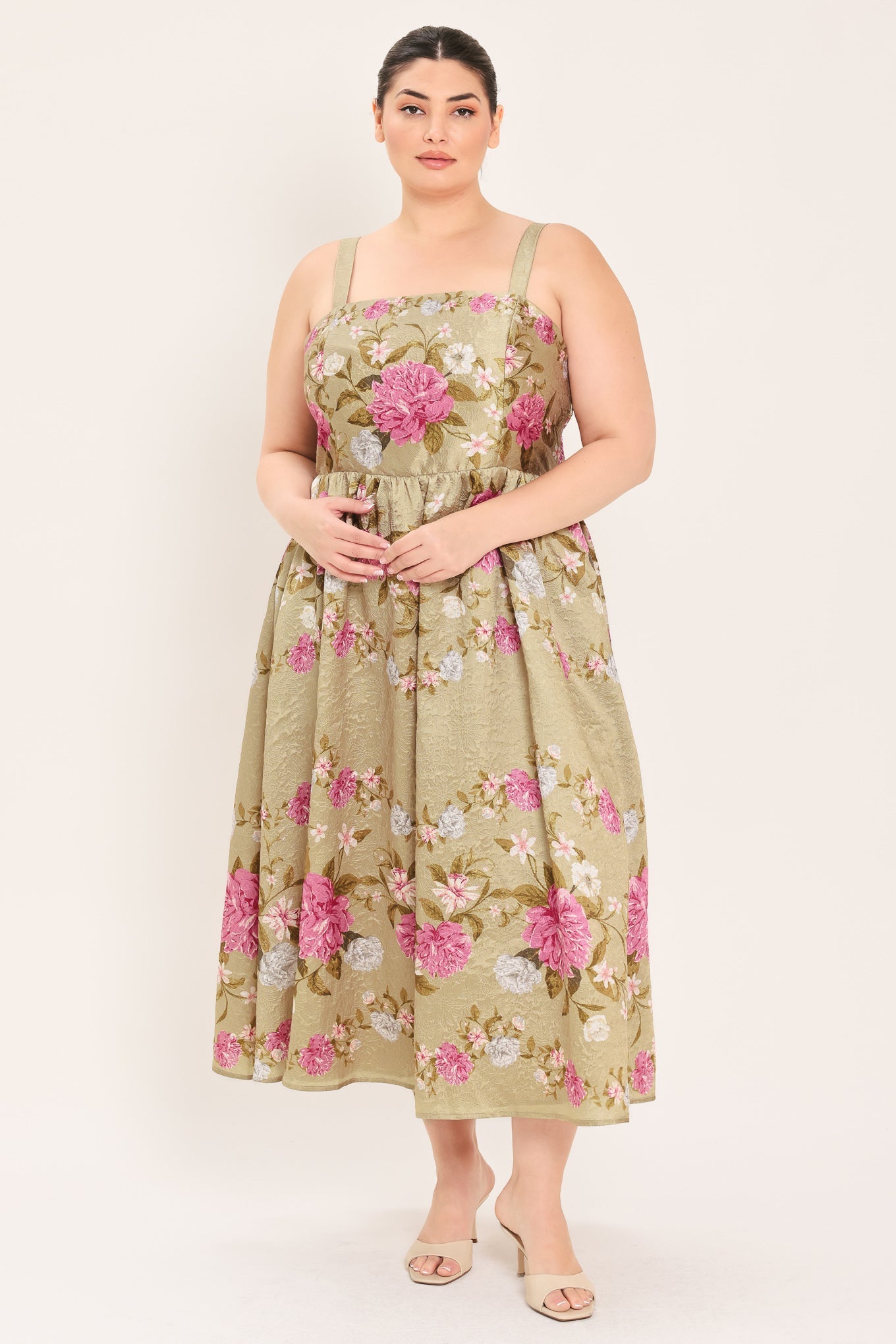 Sweet Peony Morning Woven Midi Dress view 11 - Peony Sweet Pea Dress