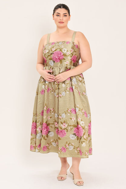 Sweet Peony Morning Woven Midi Dress view 11 - Peony Sweet Pea Dress