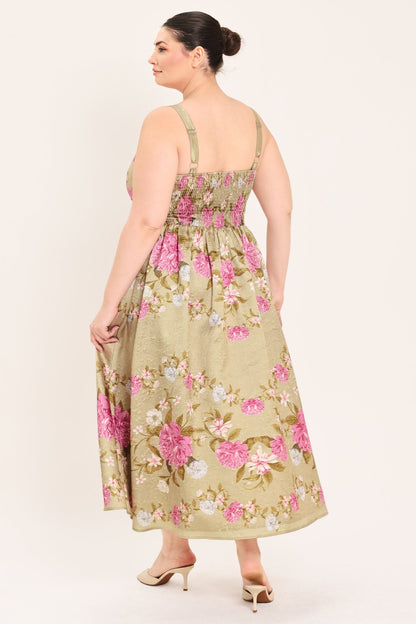Sweet Peony Morning Woven Midi Dress view 13 - Peony Sweet Pea Dress