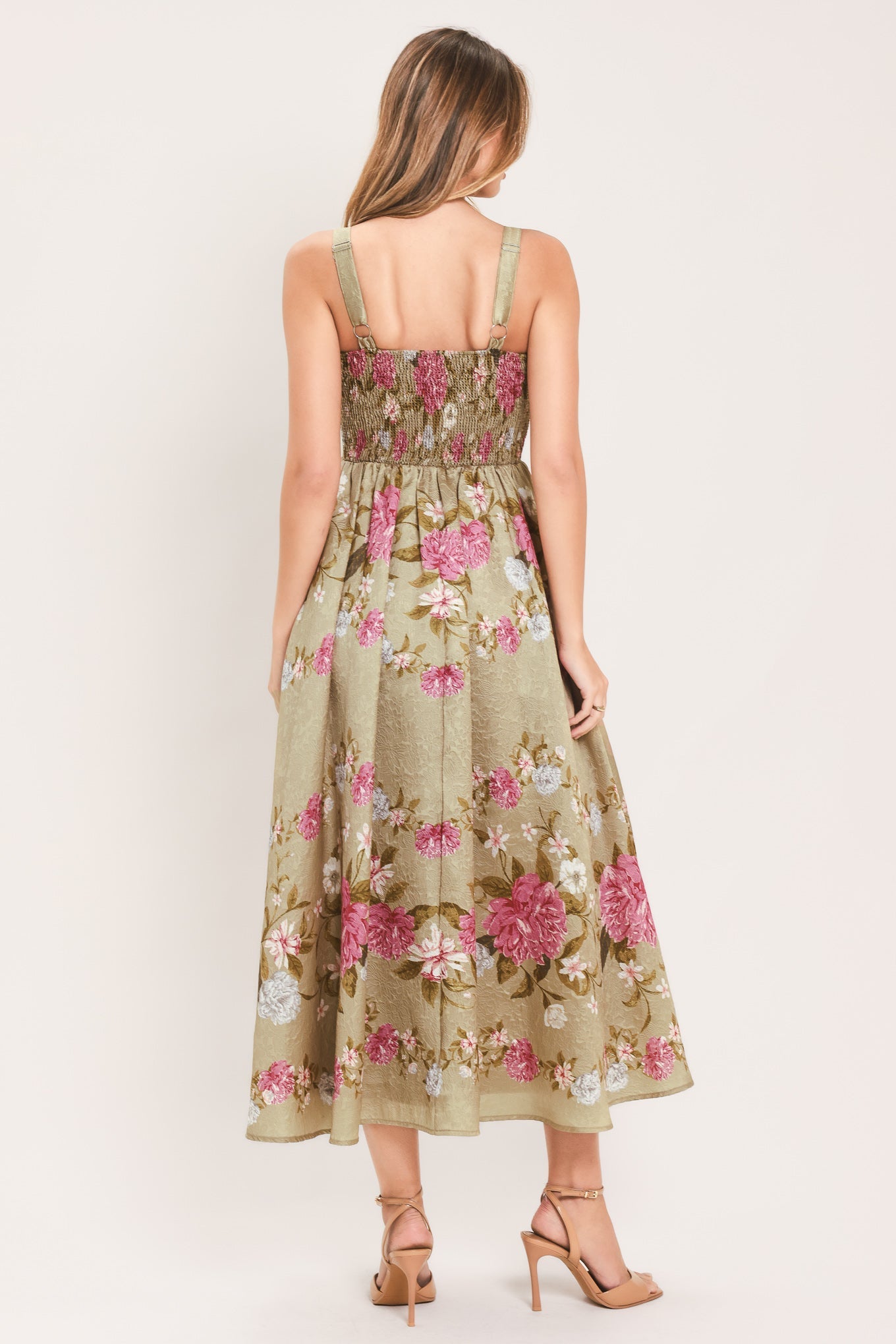 Sweet Peony Morning Woven Midi Dress view 7 - Peony Sweet Pea Dress