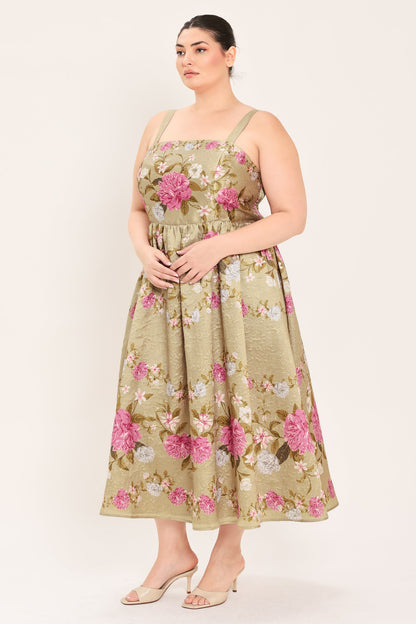 Sweet Peony Morning Woven Midi Dress view 9 - Peony Sweet Pea Dress