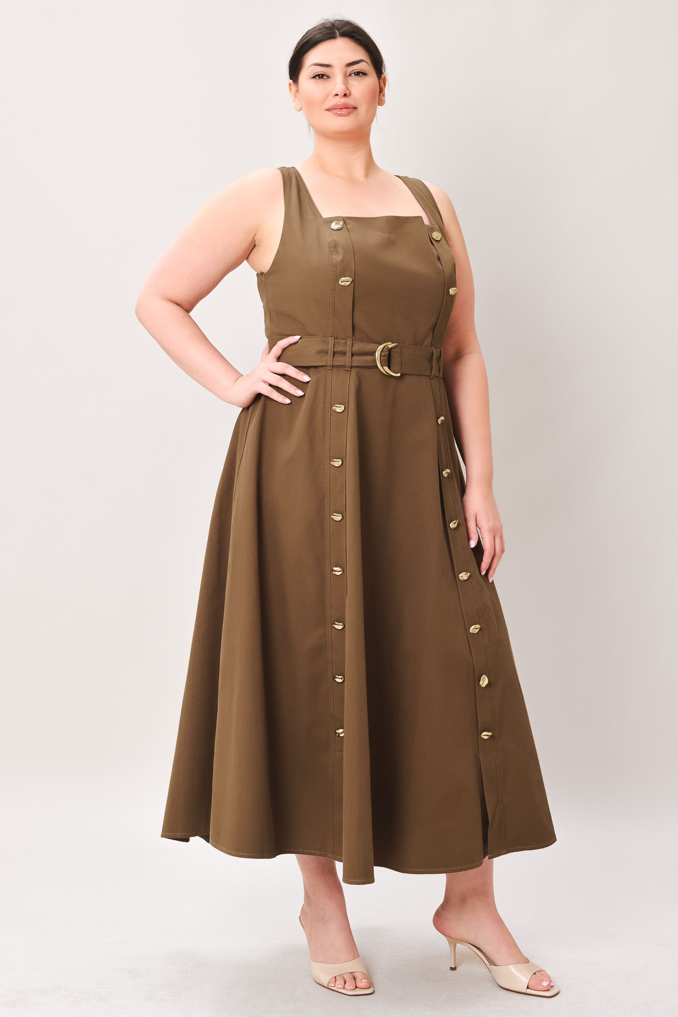Sweet Sienna Woven Midi Dress view 10
