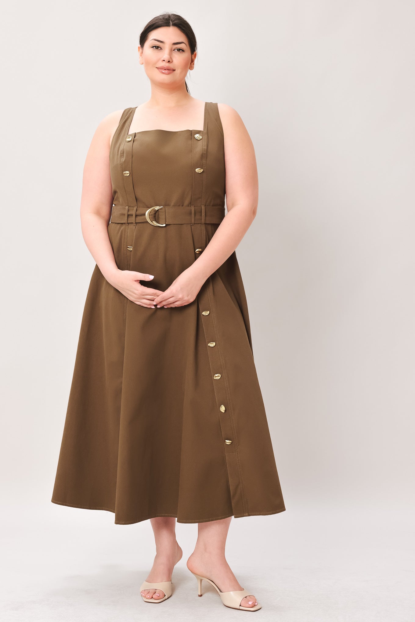Sweet Sienna Woven Midi Dress view 11