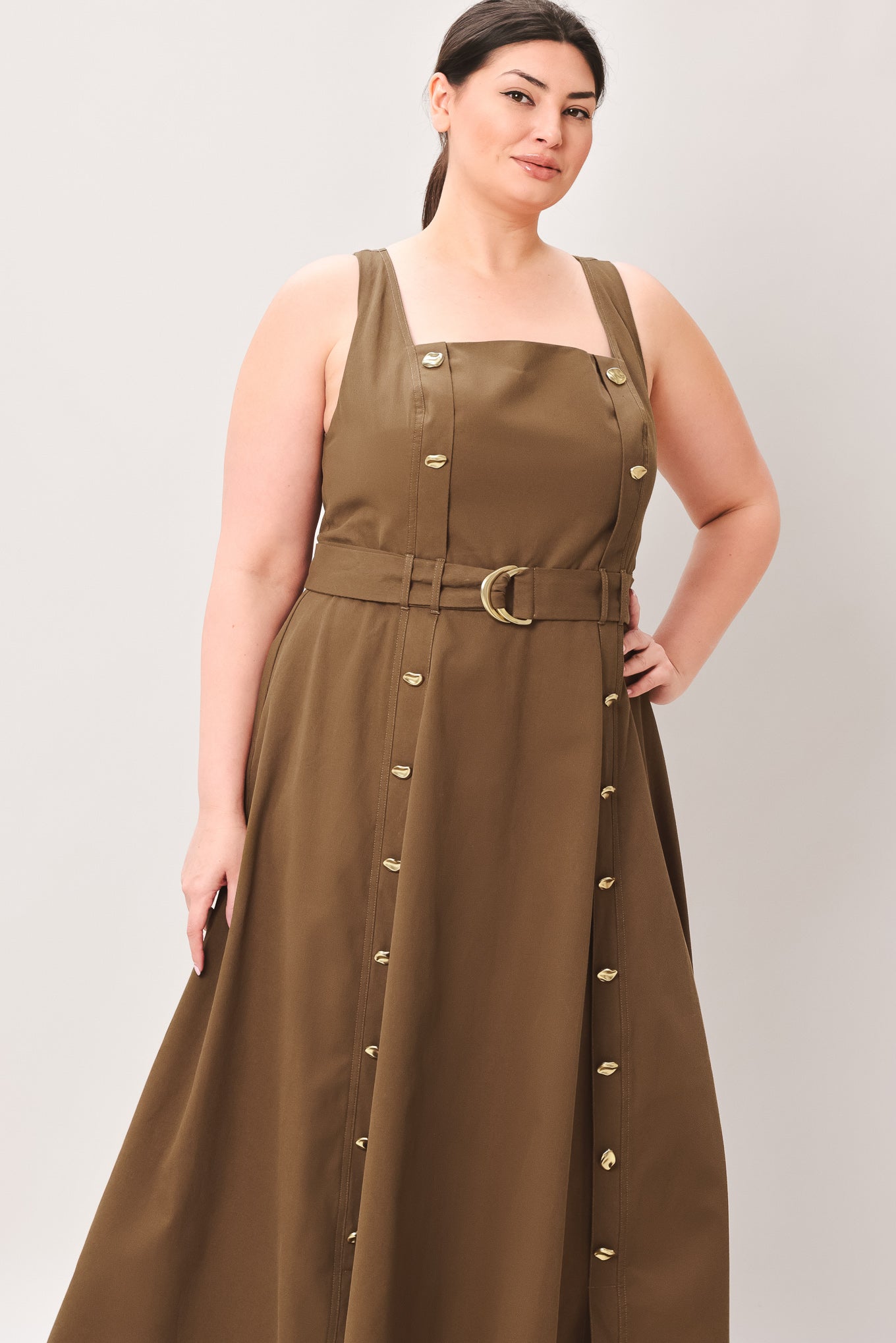 Sweet Sienna Woven Midi Dress view 12