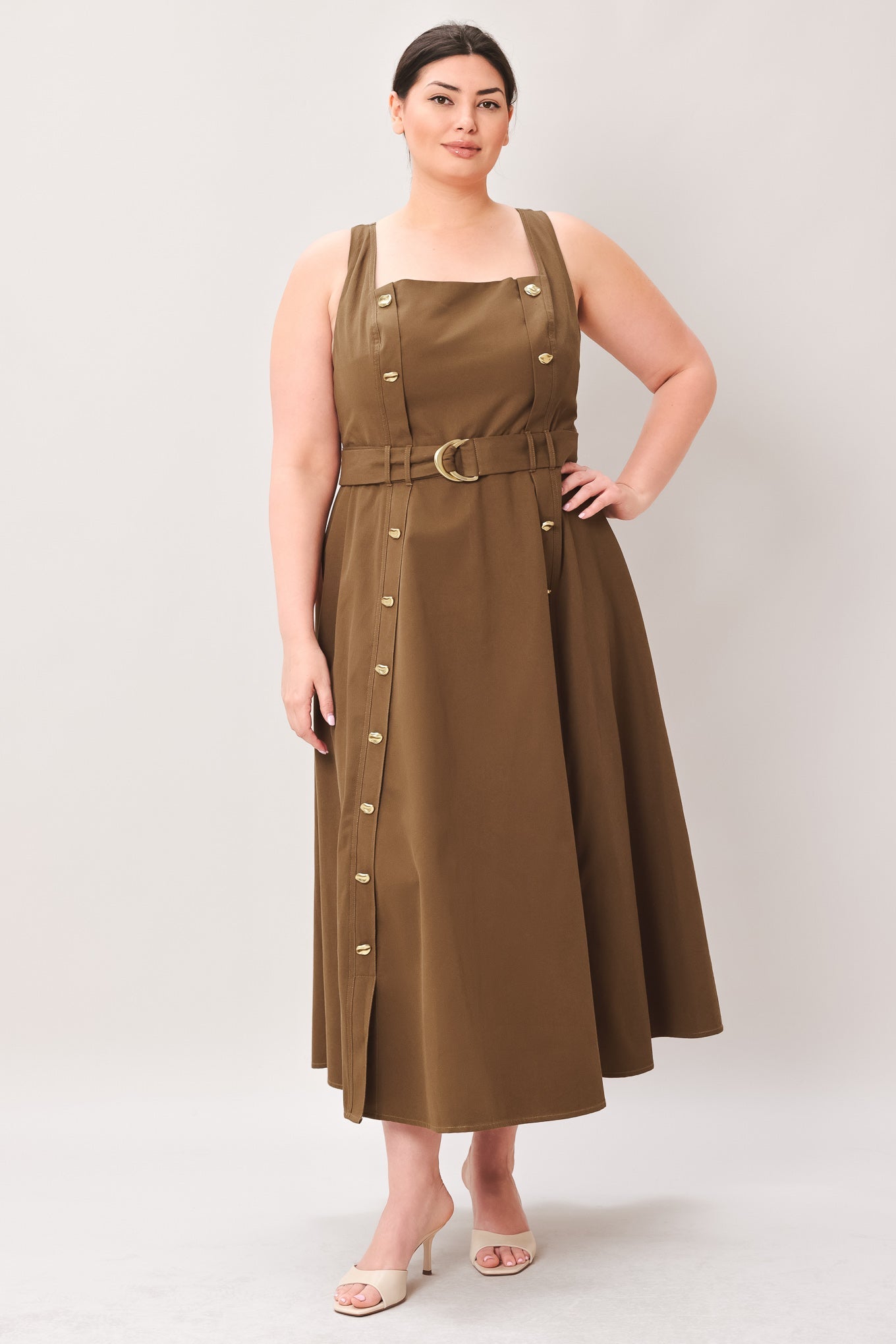 Sweet Sienna Woven Midi Dress view 8