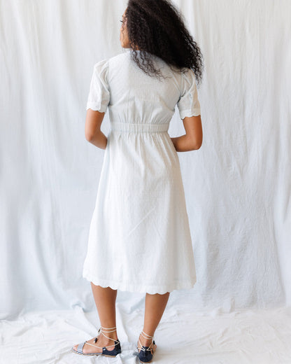Swiss Dot Scallop Dress in M view 3 - Swiss Dot Dress Women