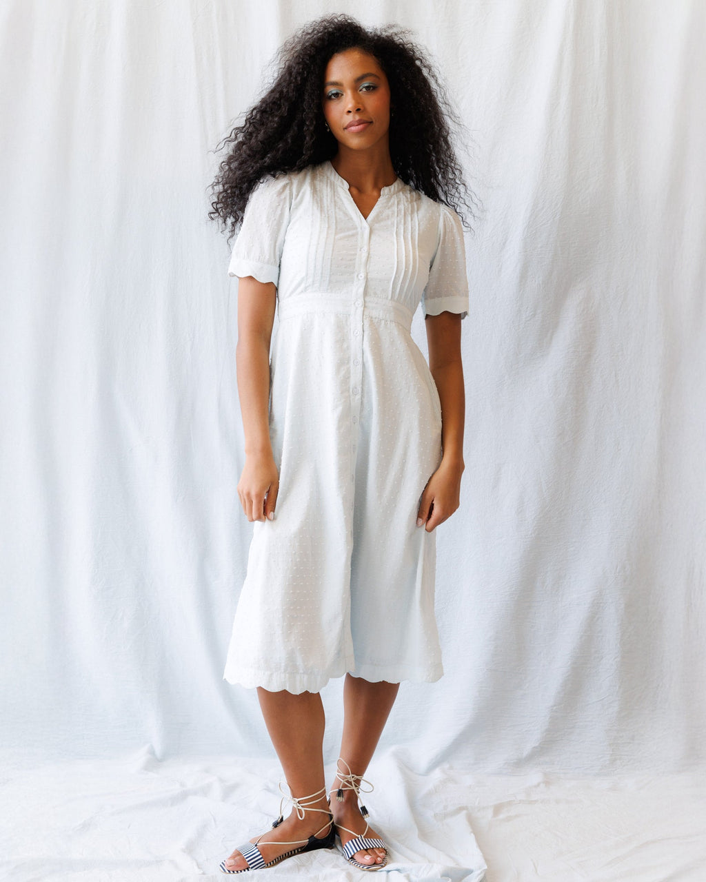 Swiss Dot Scallop Dress XS (dress) - swiss dot dress amazon, swiss dot dress women, swiss dot dress zar - shop at us.meeeshop