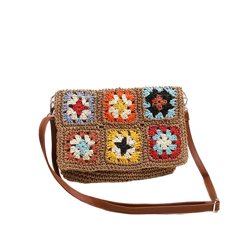 Sylvie Foldover Crochet Woven Crossbody view 6 - Sylvie Cross Body Bag