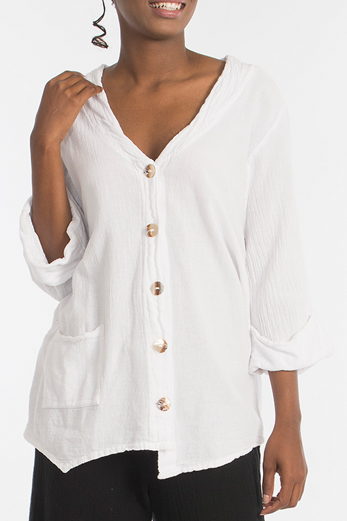 Tammy- Jacket/top for Every Occasion 100% Cotton Gauze in 0 (XS/S)