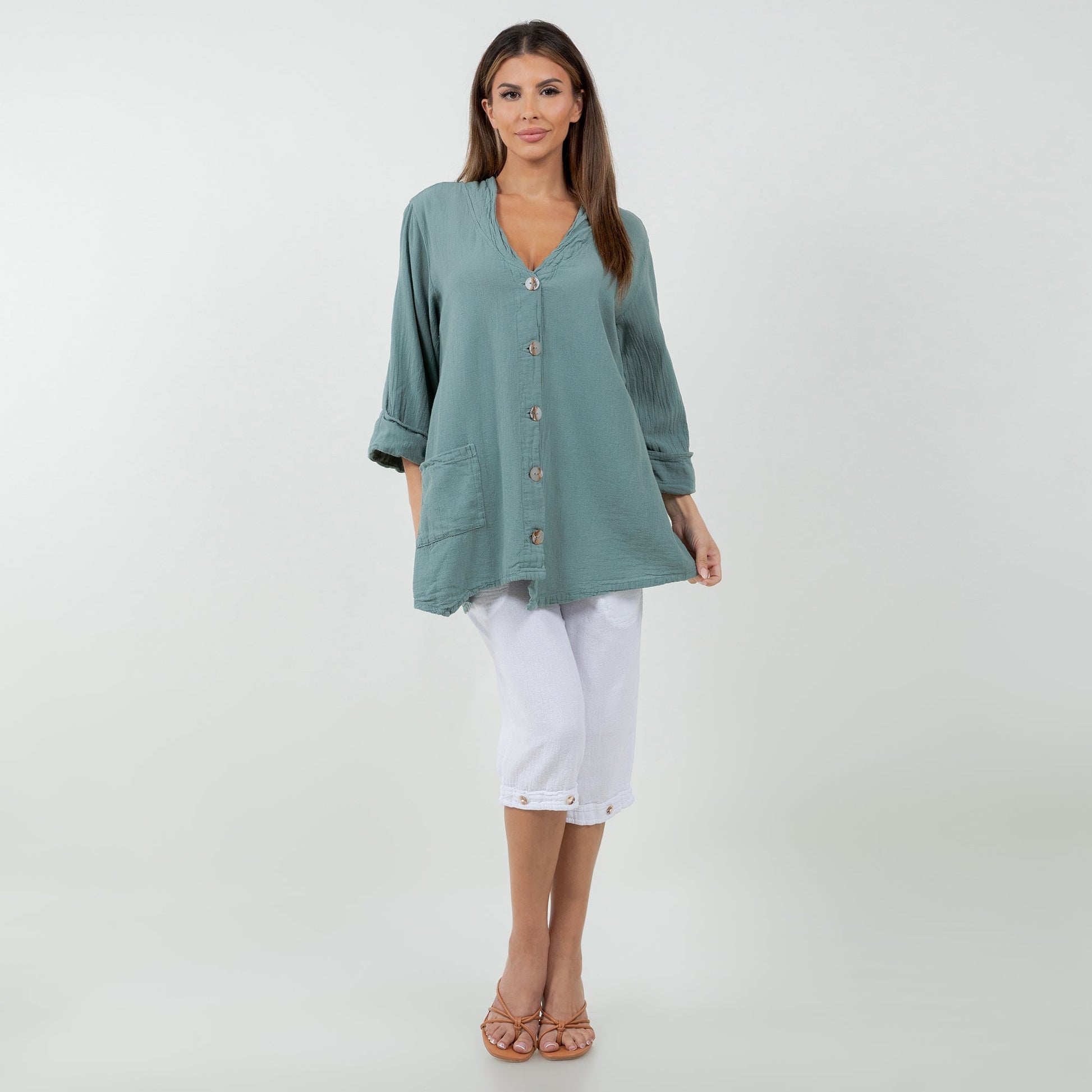 Tammy- Jacket/top for Every Occasion 100% Cotton Gauze in 0 (XS/S) view 2