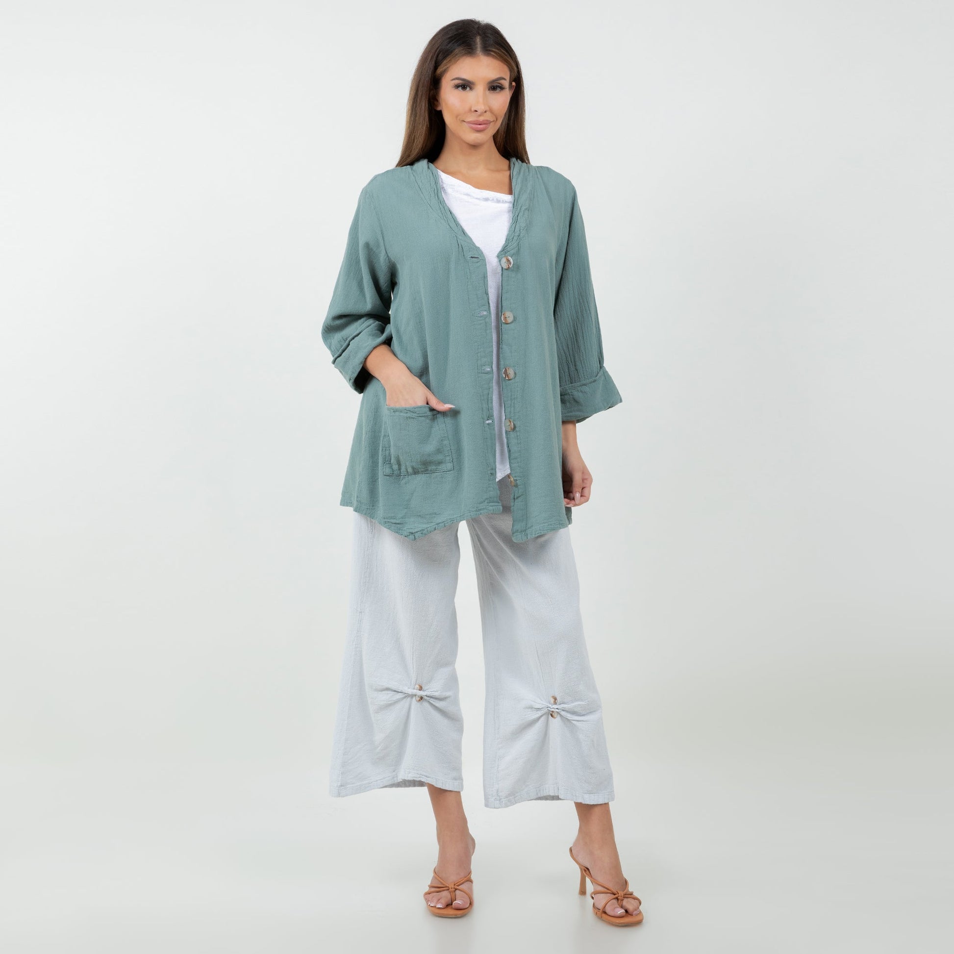 Tammy- Jacket/top for Every Occasion 100% Cotton Gauze in 0 (XS/S) view 3