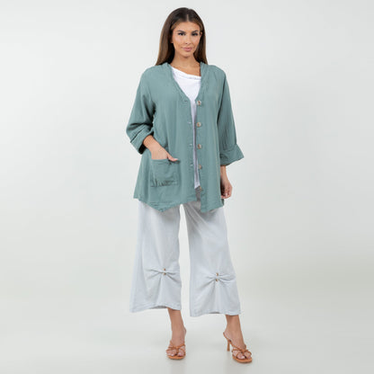 Tammy- Jacket/top for Every Occasion 100% Cotton Gauze in 0 (XS/S) view 3